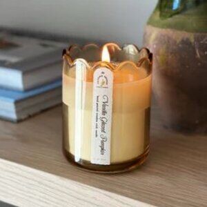 DW Home Vanilla Glazed Pumpkin Wood Wick Jar Candle
